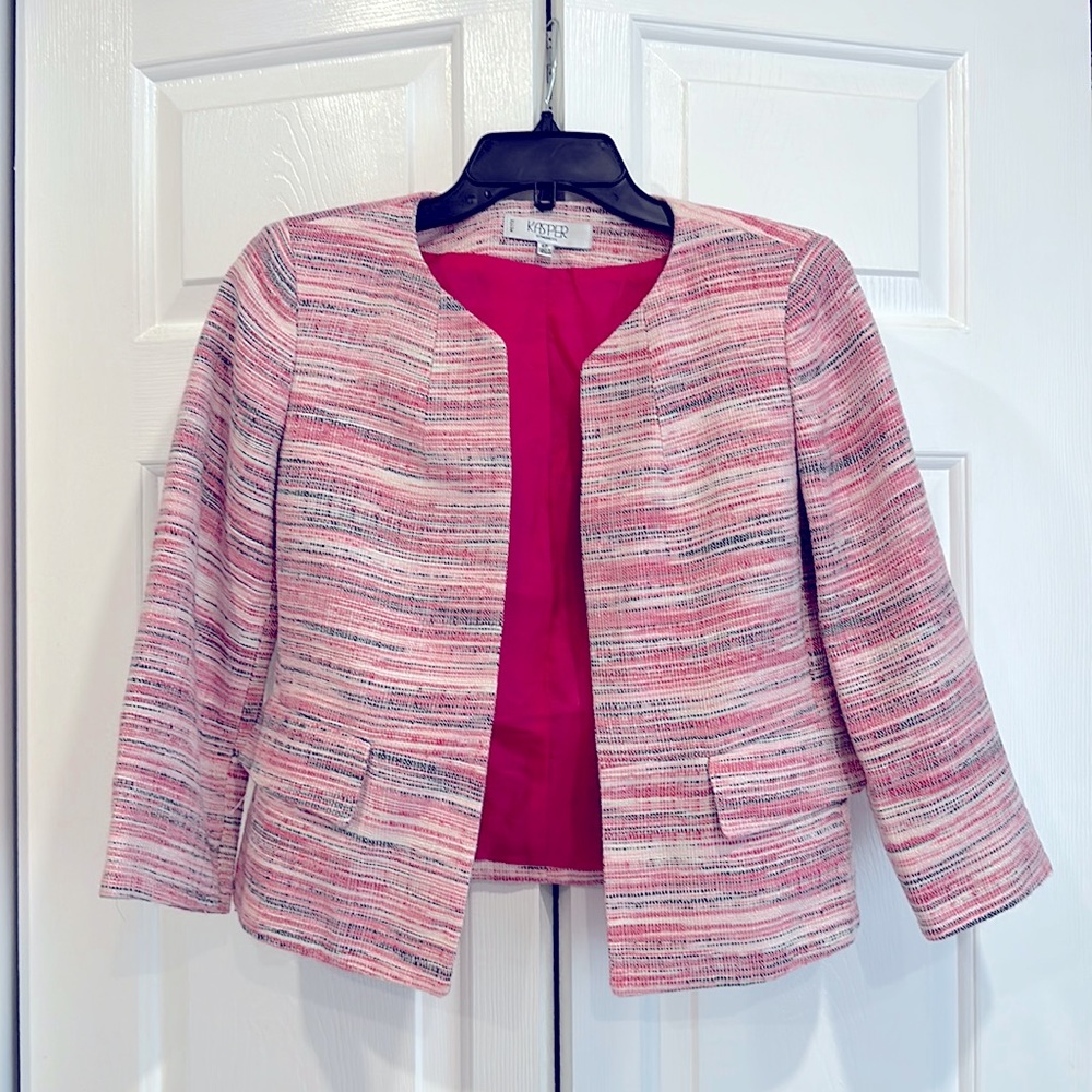 Pink striped Kasper jacket
